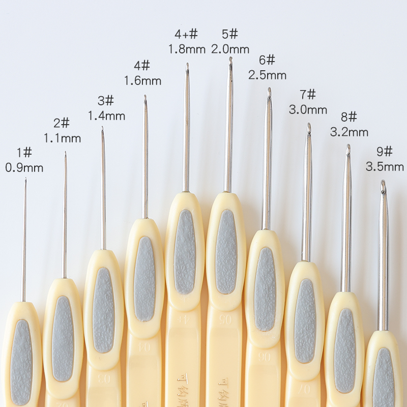 可钩牌钩针手工编织工具全套装潮钩毛线团针潮牌彩色可勾毛衣勾针-图1