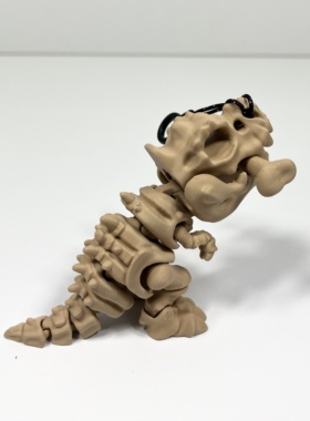 咬指暴恐霸王龙骨骼骸骨背包挂件T-rex远古恐龙模型玩具儿童礼物
