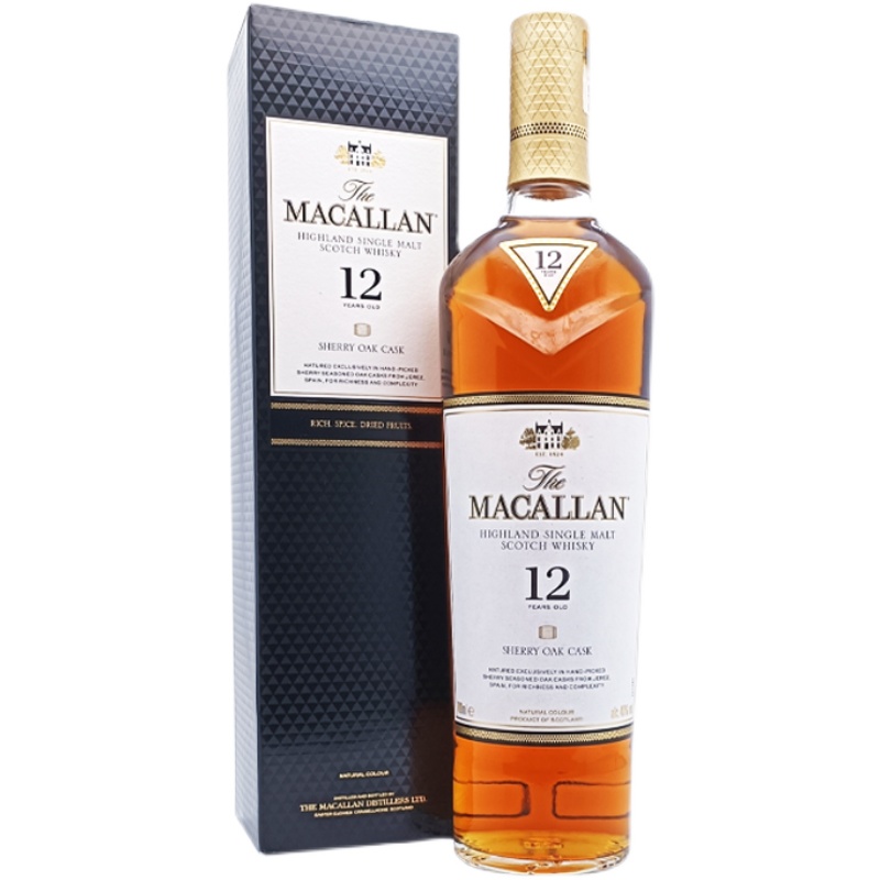 Macallan麦卡伦12年雪莉单桶苏格兰单一麦芽威士忌国行货正品黑钻-图3