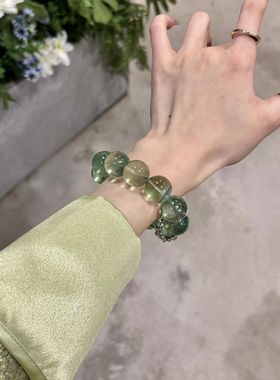 「绿幽灵」绿幽灵玻璃串珠手链新款轻奢送女友告白礼物轻奢百搭风