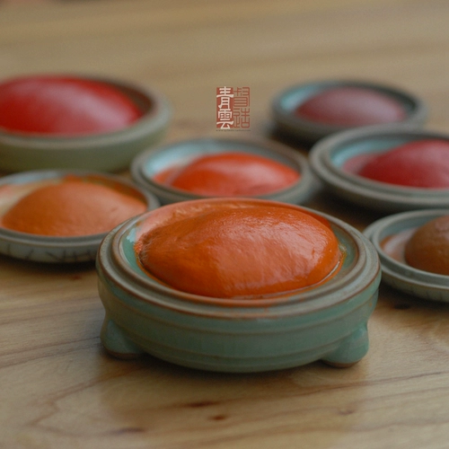 Qingyun Bi Club Mansing Maker Cinnabar Mud, Zhu xi Dan Sands Purple Sand Multi -Speed ​​Ge Kiln Celadon Printing Mud Box Seal