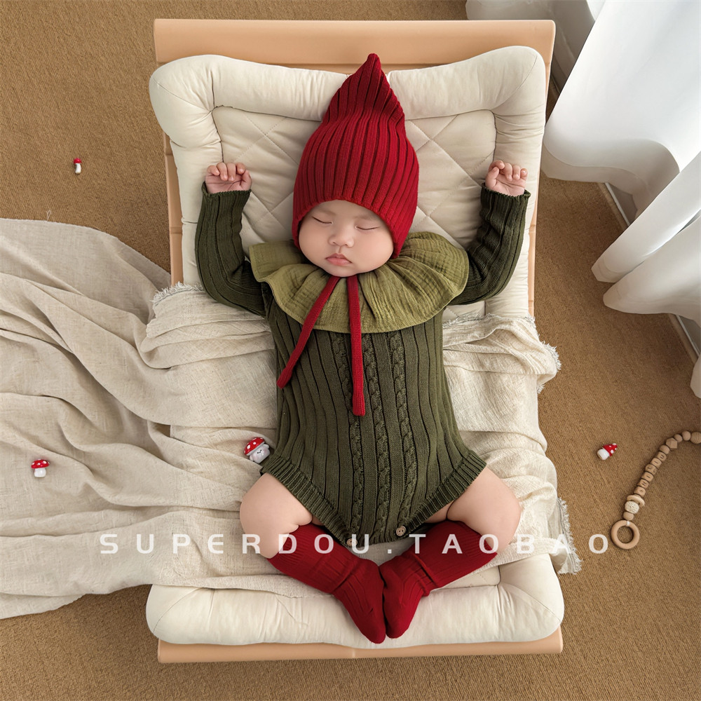 婴儿连体衣春秋款宝宝毛衣春款韩系洋气婴幼儿穿搭针织包屁衣满月,淘宝优惠券,粉丝福利购,淘宝优惠卷