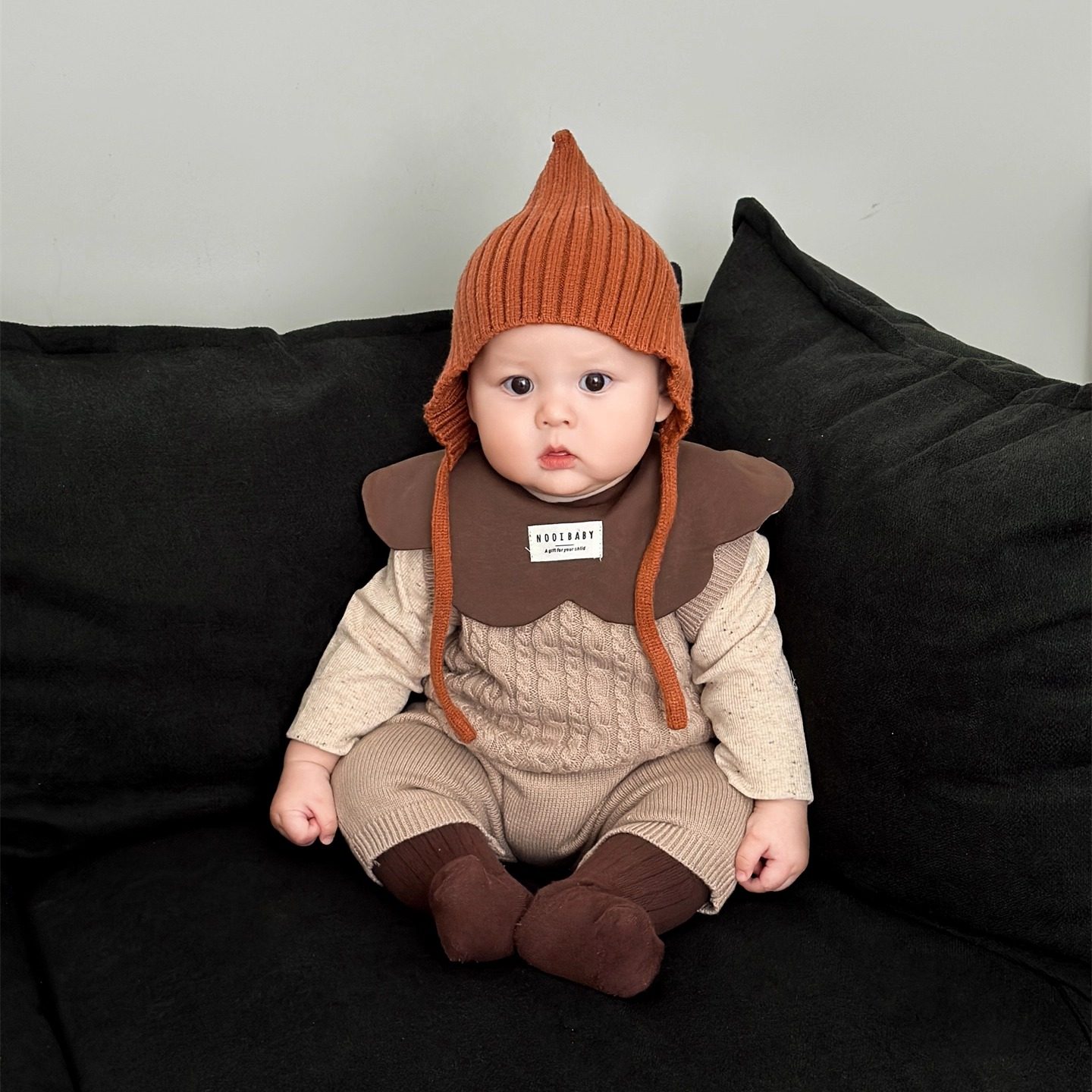 婴儿秋装衣服洋气婴幼儿针织背带裤套装韩版宝宝哈衣裤子两件套潮,淘宝优惠券,粉丝福利购,淘宝优惠卷