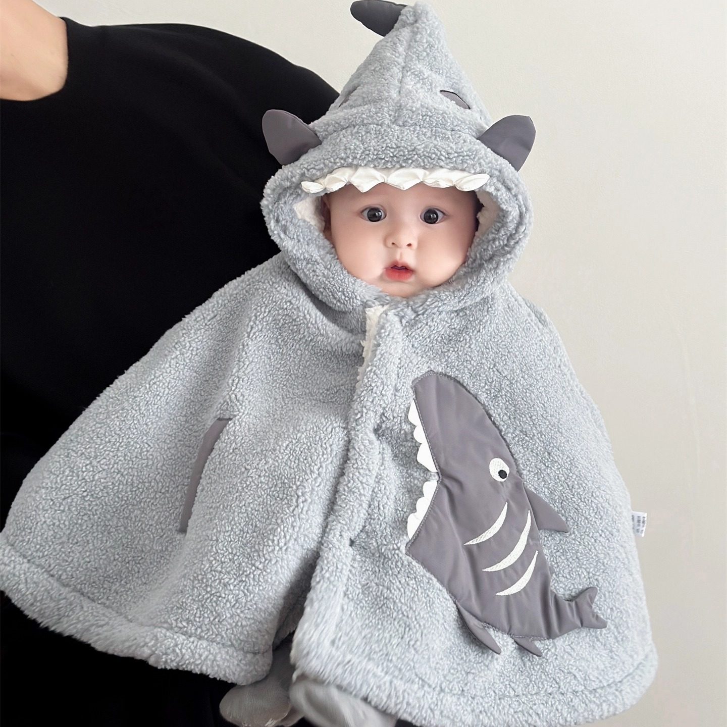 宝宝斗篷冬外出加厚防风外套可爱超萌婴儿加绒保暖连帽外套冬季新,淘宝优惠券,粉丝福利购,淘宝优惠卷