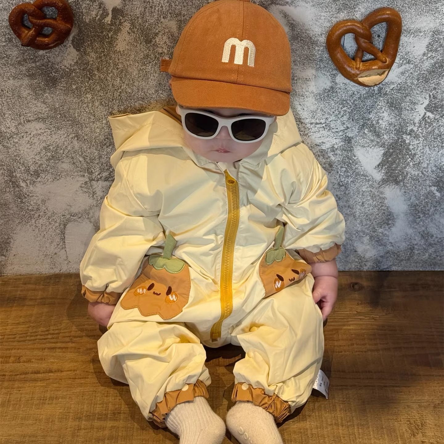 婴儿衣服春装2026新款男宝宝连体衣春秋款超萌可爱冲锋衣连帽爬服,淘宝优惠券,粉丝福利购,淘宝优惠卷