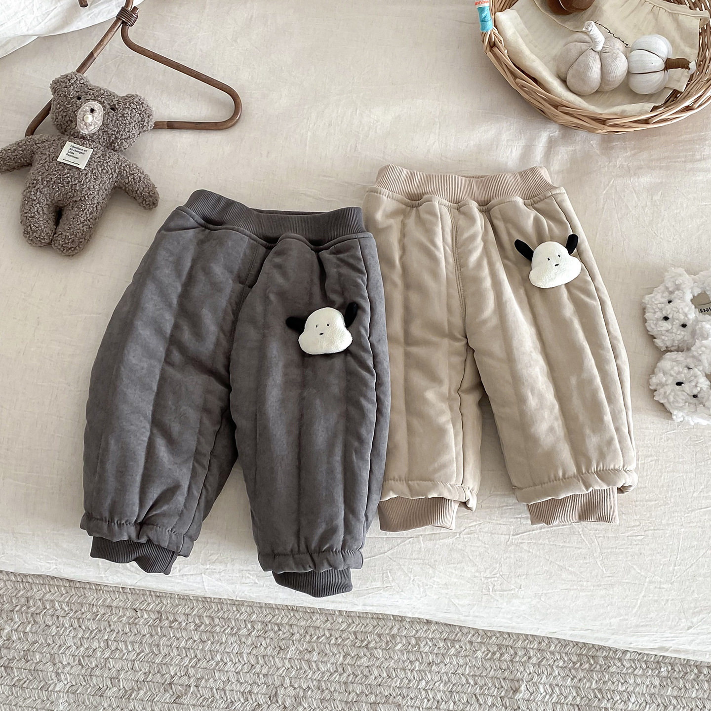 婴儿裤子外穿冬加厚夹棉保暖裤男宝宝冬季新款百搭休闲裤韩版洋气,淘宝优惠券,粉丝福利购,淘宝优惠卷