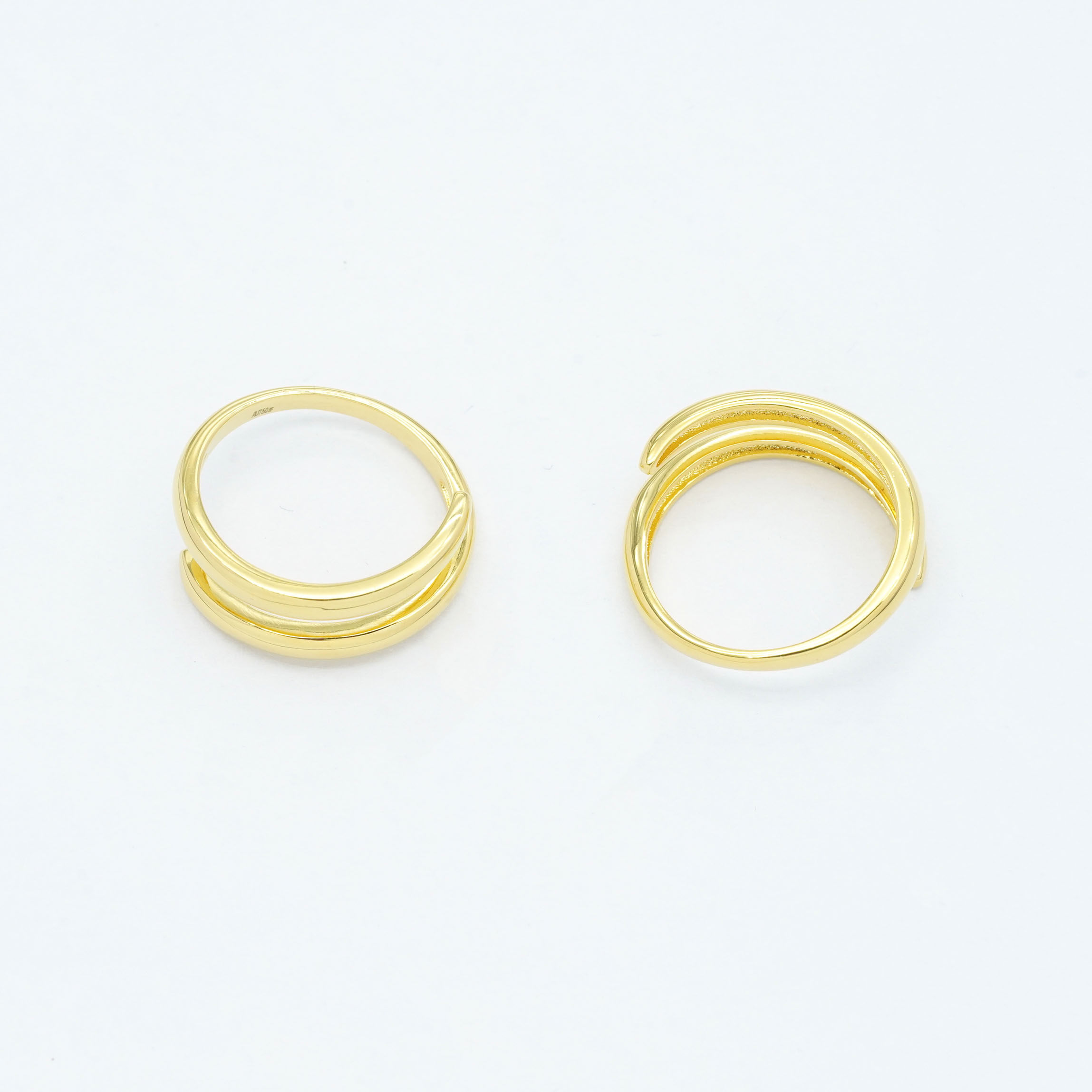 【店铺专属】18k金弹簧开口戒指女轻奢小众百搭【WT0438】不脱模 - 图1