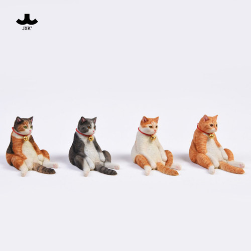 JXK仿真橘猫咪模型迷你玩具手办 微缩动物周边玩偶桌面小摆件礼物 - 图1