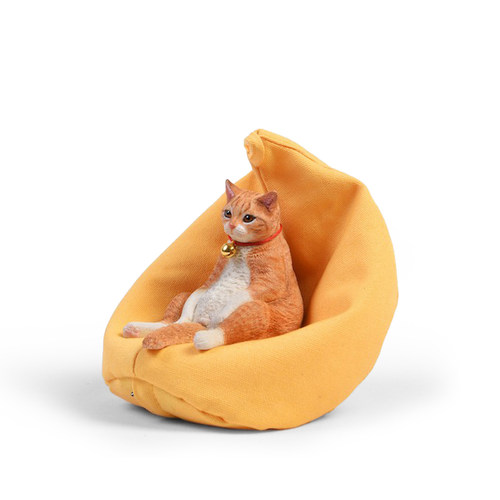 JXK仿真橘猫咪模型迷你玩具手办 微缩动物周边玩偶桌面小摆件礼物 - 图3
