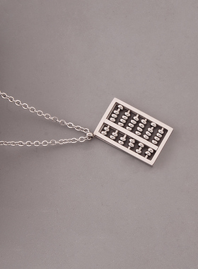 聚财如意小算盘玫瑰金银白色项链