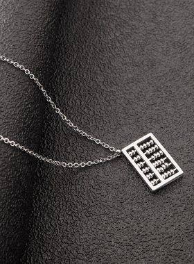 项链钛钢高级不掉色银白色女