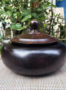 大红酸枝整木雕茶叶罐摆件交趾黄檀红木储物罐工艺装饰礼品实拍