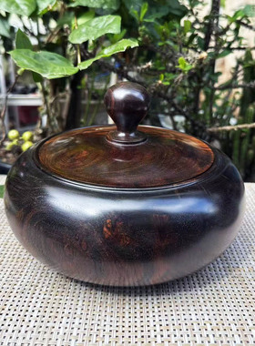 大红酸枝整木雕茶叶罐摆件交趾黄檀红木储物罐工艺装饰礼品实拍