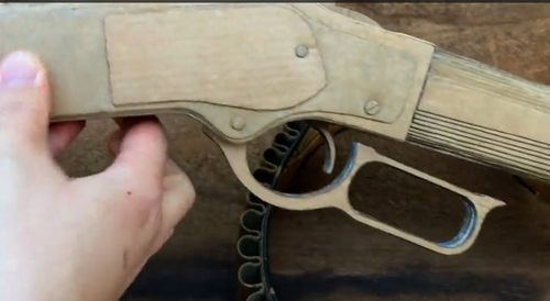 M1873单管猎枪手工瓦楞纸板枪成品图纸diy制作枪模型图纸教程非实 - 图2