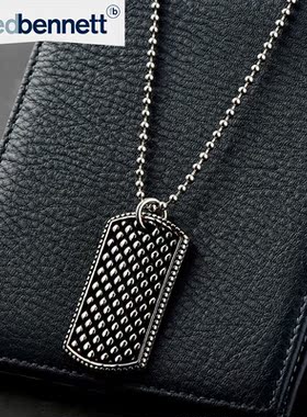 英国复古军牌风钛钢刻字男士吊坠