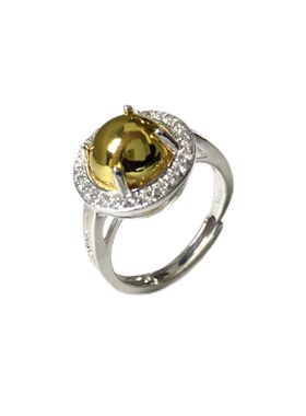 泰国佛牌龙婆吸米星戒指女泰银仿莫桑石经文时尚个性高级感手饰品