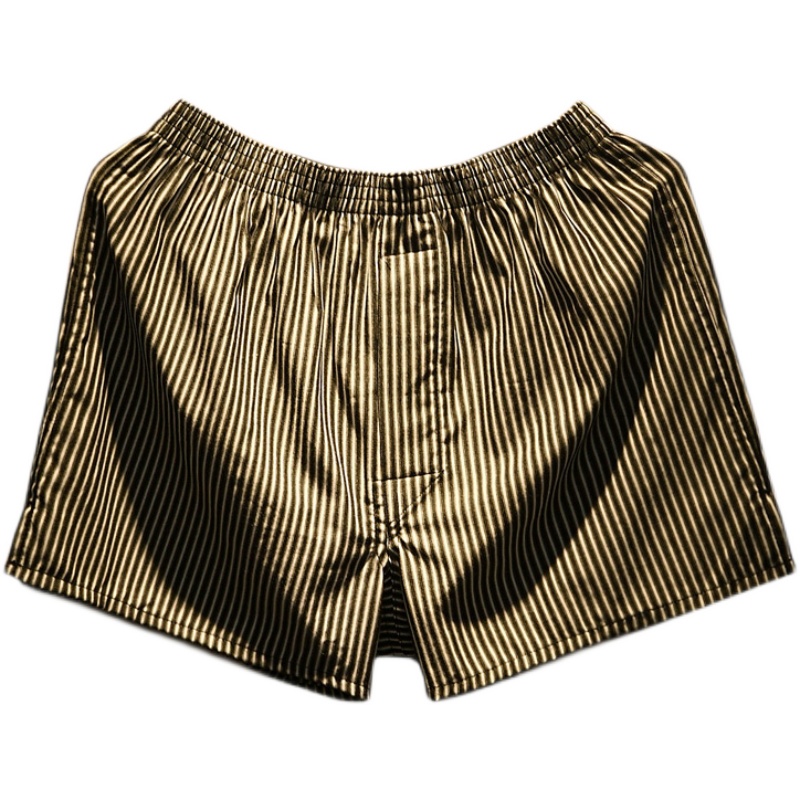 夏季宽松男士内裤男纯棉透气平角裤衩个性潮流条纹休闲阿罗短裤头,淘宝优惠券,粉丝福利购,淘宝优惠卷