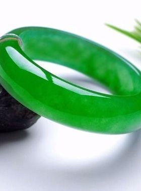 天然冰种缅甸满绿翡翠手镯玉手镯女真货玉石玉手镯正品冰阳绿精品
