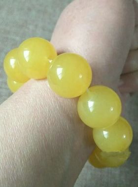 正品冰糯种圆珠阳绿红色手串男女情侣款紫罗兰手链送礼