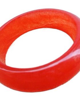 天然冰透红色翡翠精雕手镯手环冰红翡高档玉石手镯内径齐全精品礼