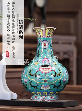 景德镇陶瓷器花瓶陶瓷扒花收藏
