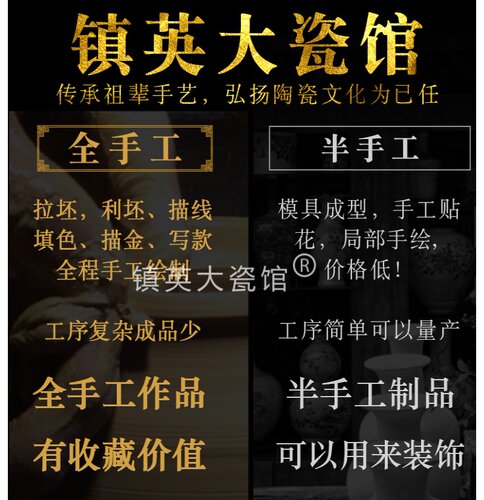 景德镇陶瓷器花瓶仿古手绘青花瓷中式明清古典客厅家居装饰品摆件 - 图2