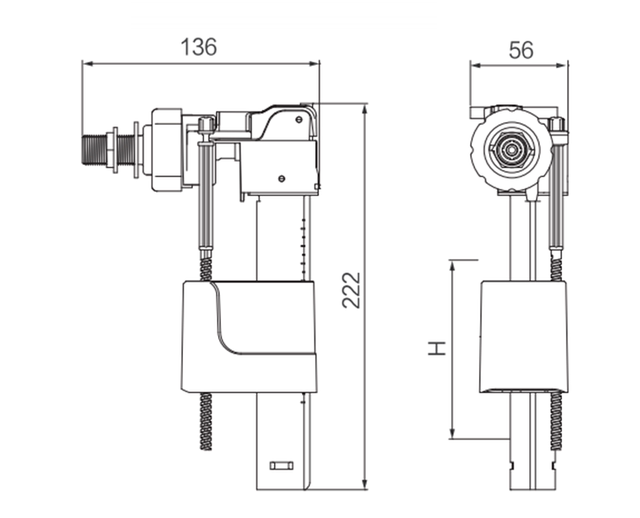 Water inlet valve and wall water tank replaced and repaired with WDI