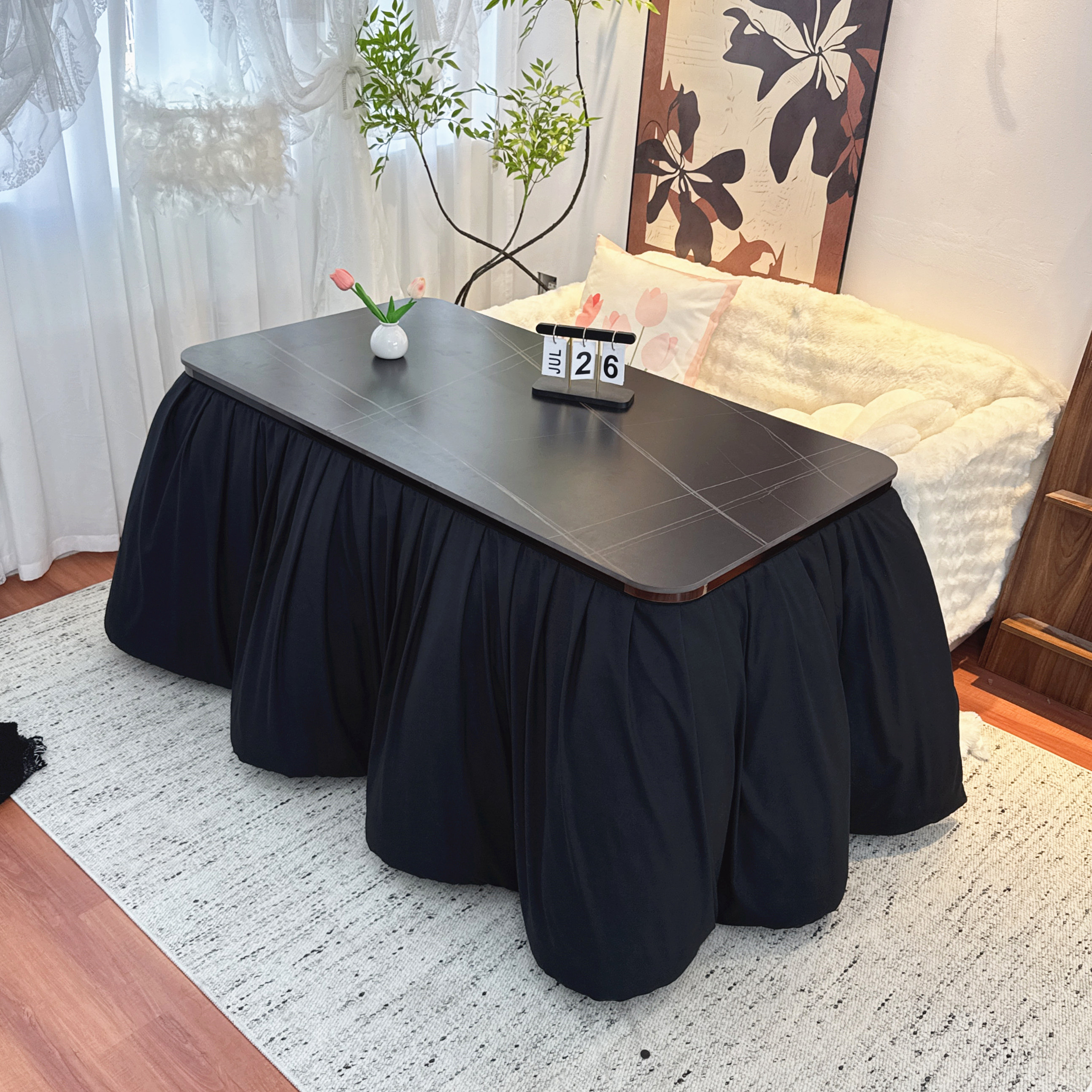 新款滑轨道款电暖桌烤火罩可拆洗拉链款烤火被加厚侧挂式烤火罩,淘宝优惠券,粉丝福利购,淘宝优惠卷