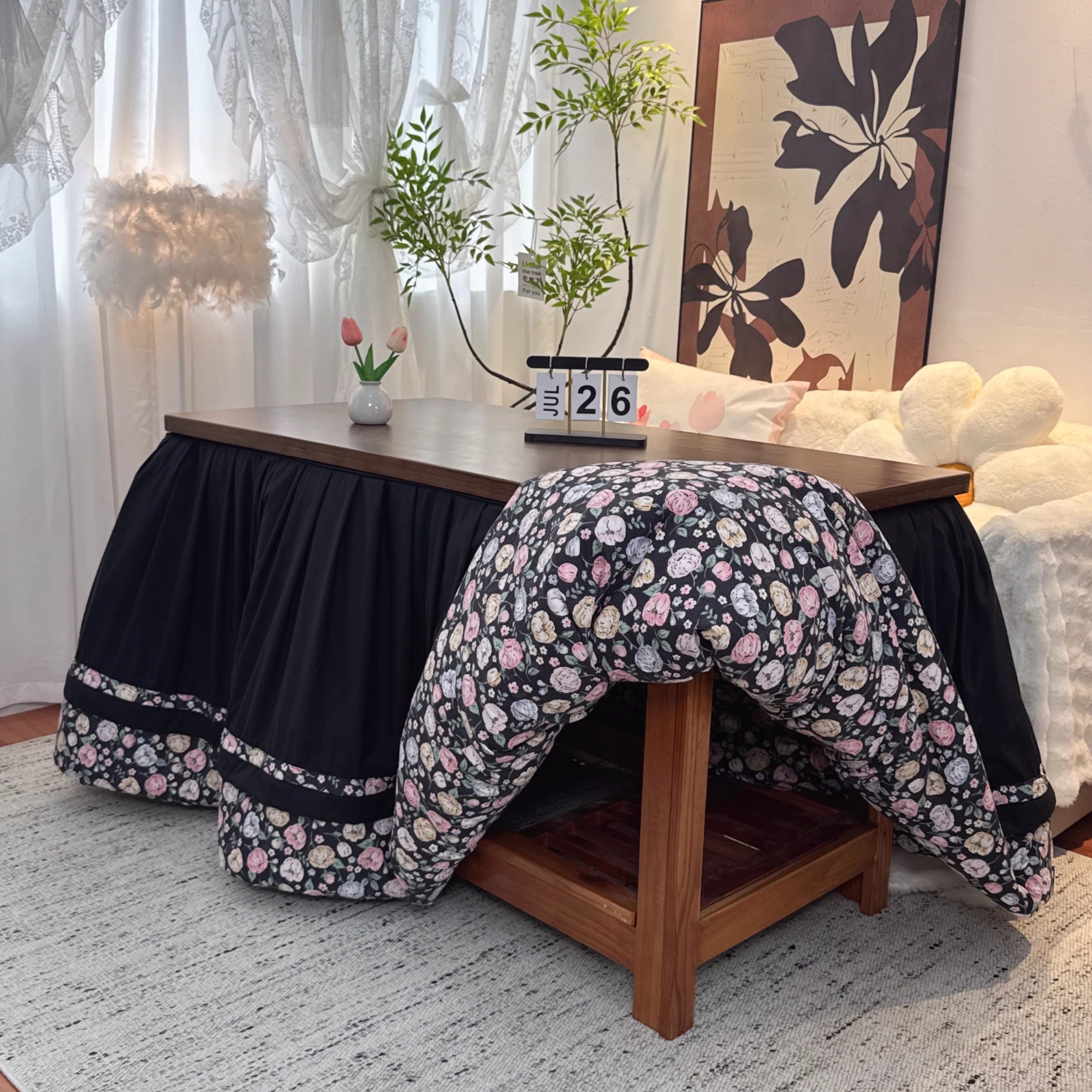 新款加厚可脱胆拆洗烤火被罩长方形烤火桌子被罩套电炉罩被套,淘宝优惠券,粉丝福利购,淘宝优惠卷