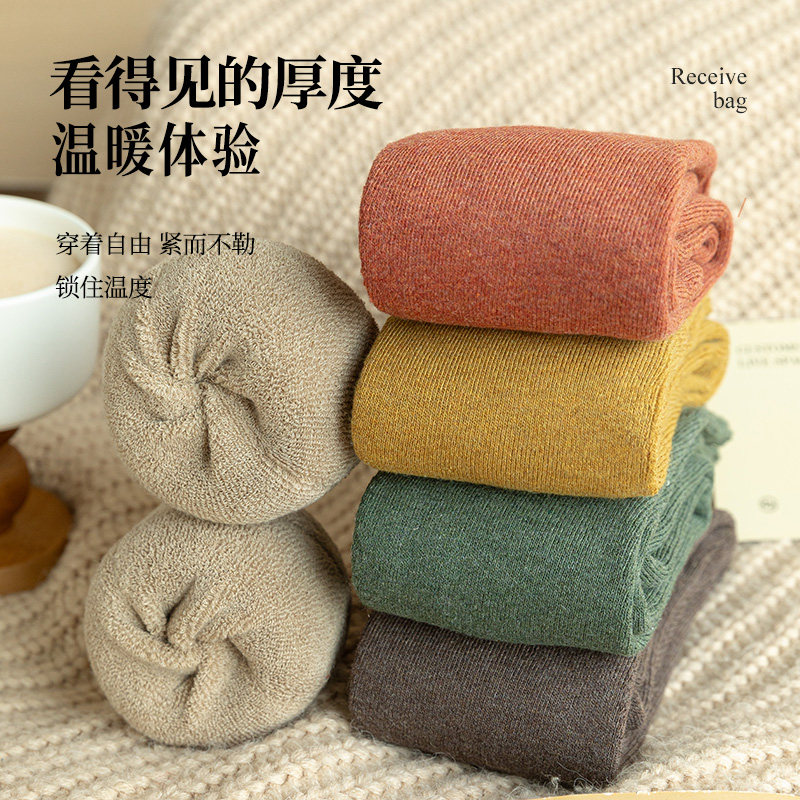 小腿袜子女秋冬季加厚加绒高筒保暖毛圈显瘦长袜半截中长筒及膝袜,淘宝优惠券,粉丝福利购,淘宝优惠卷