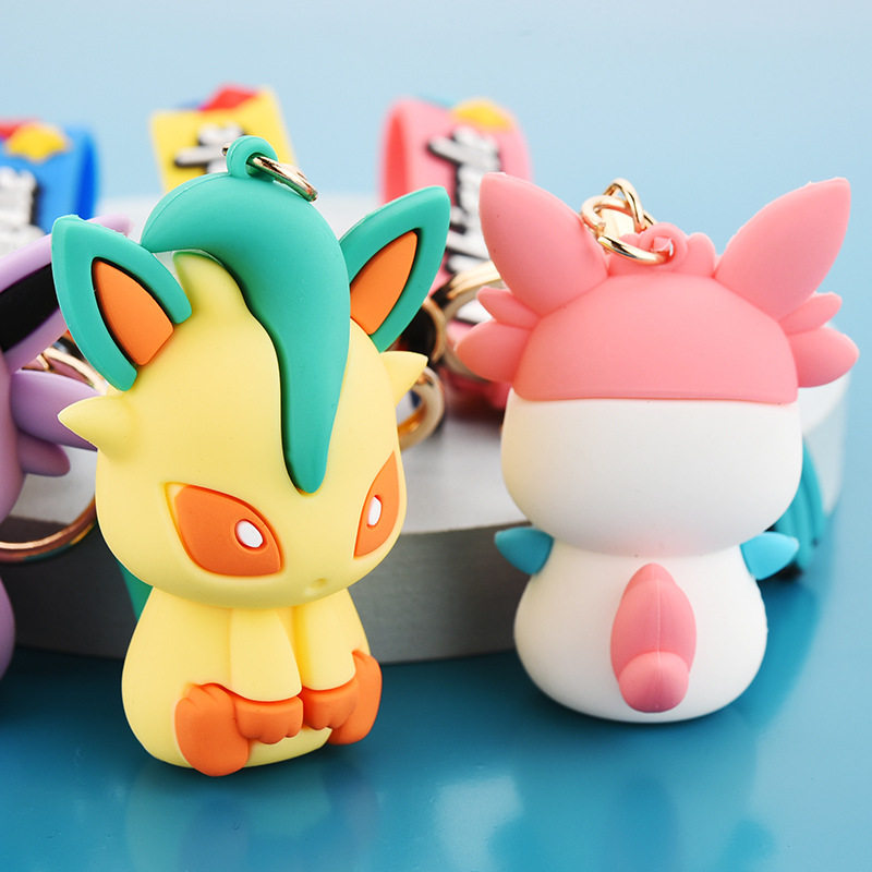 创意神奇宝贝精灵钥匙扣卡通新三代皮卡 钥匙圈可爱书包挂饰礼品,淘宝优惠券,粉丝福利购,淘宝优惠卷