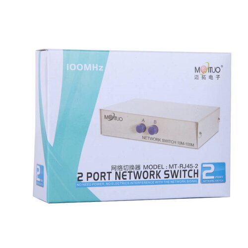 迈拓MT-RJ45-2网络切换器二进一出内外网免网线插拔共享器 铁壳 - 图3