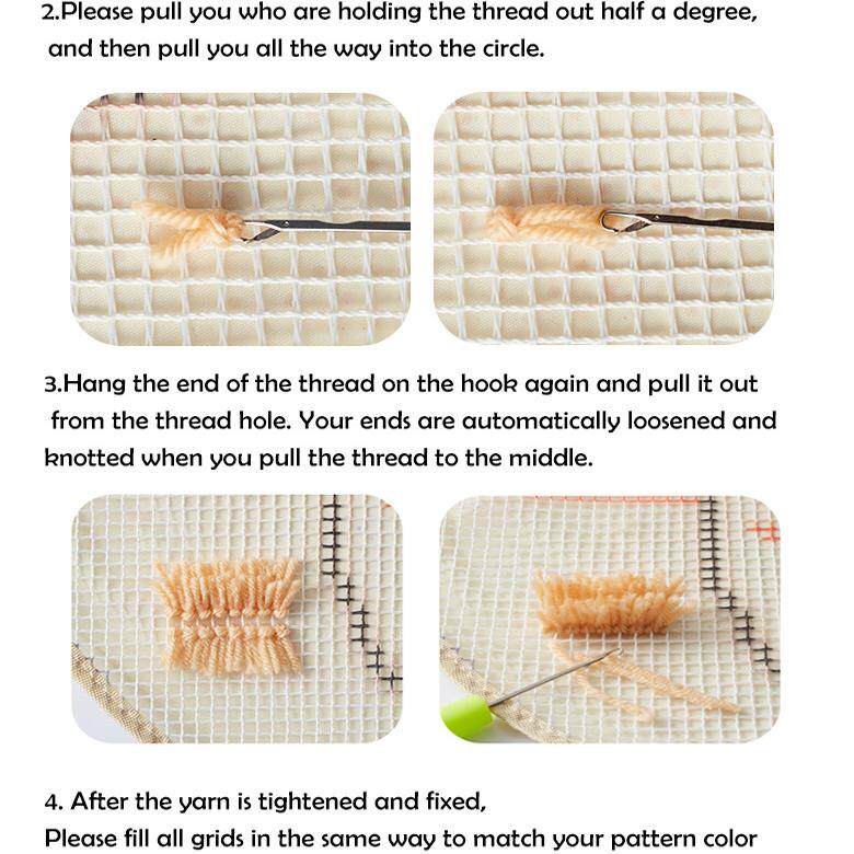 学生手工DIY毛线段段绣史努比卡通动物地毯坐垫椅垫材料包