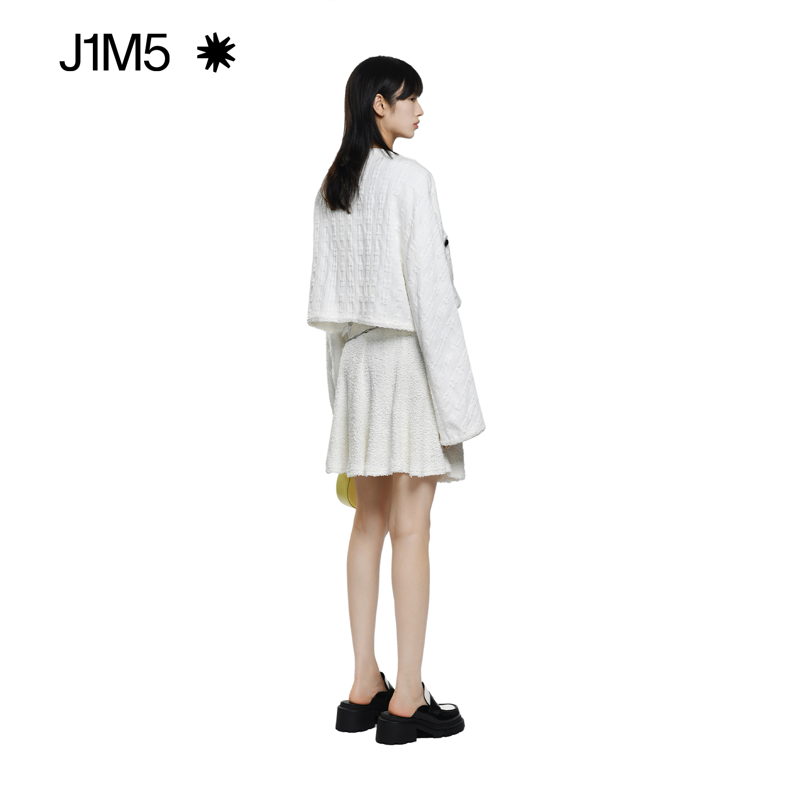 J1M5买手店 IMMI 22SS白色圈圈粗花伞式短半裙短裙设计师品牌女-图1