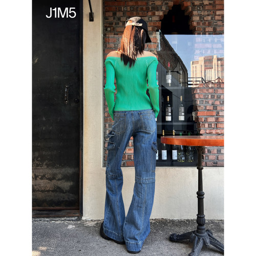 J1M5买手店 THE GOD PARTICLE 23春夏新品TGP丹宁工装裤牛仔裤 - 图2