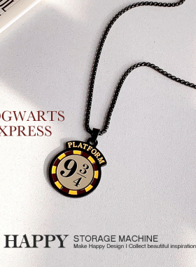 原创HAPPY九又四分之三项链