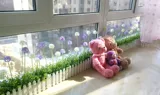Лавандовый декор для гостиной, реалистичное ограждение из натурального дерева, комплект