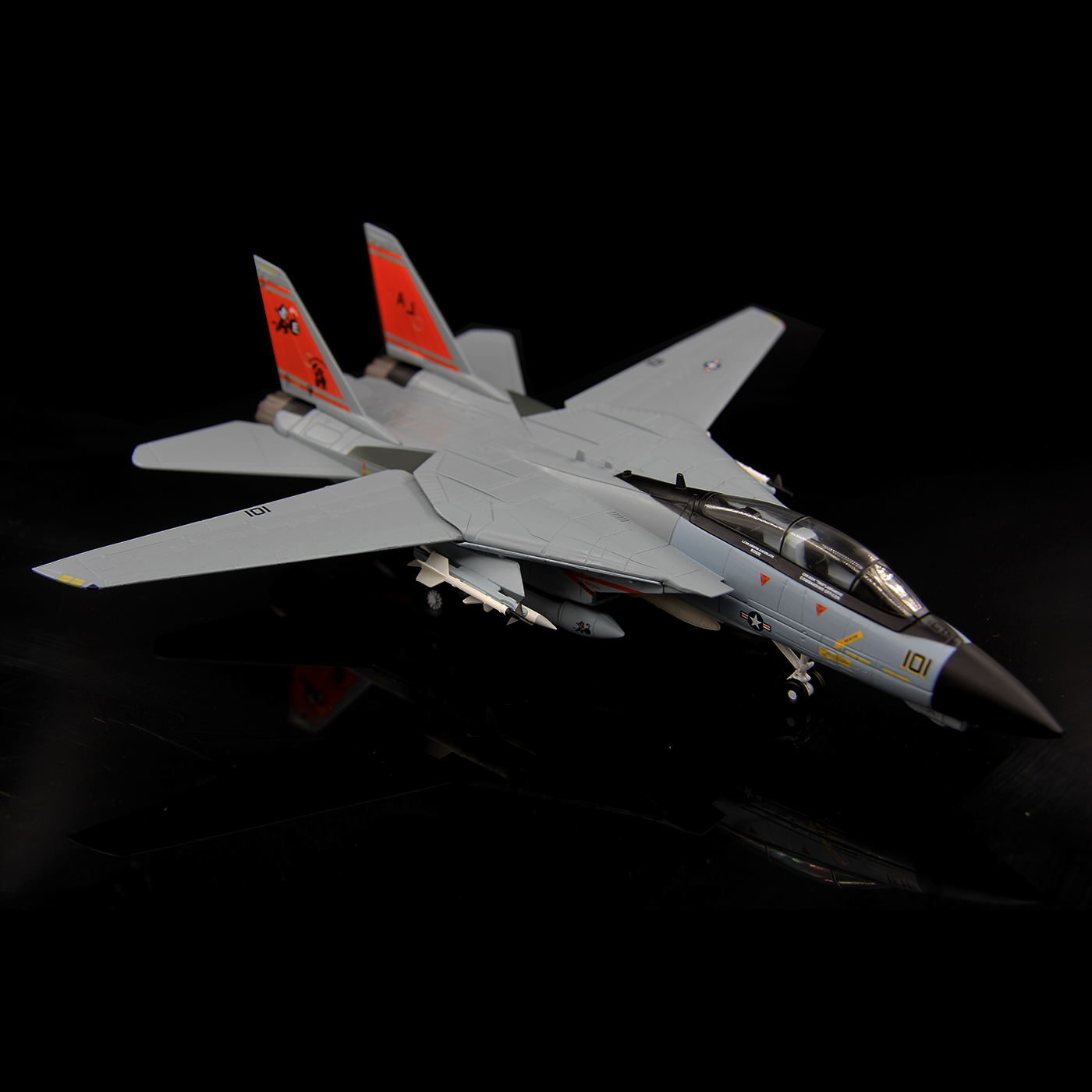 AF1 美国海军F-14D雄猫战斗机VF-31雄猫人 AJ101 F14合金模型1/72 - 图0