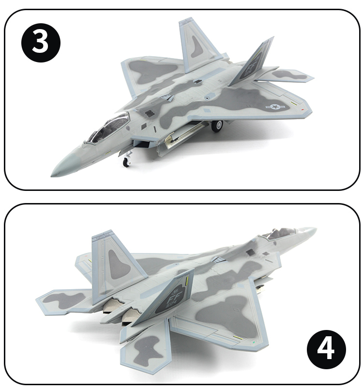 UNISTAR 1/72 美国空军F22猛禽隐形战斗机 F-22合金成品飞机模型 - 图2