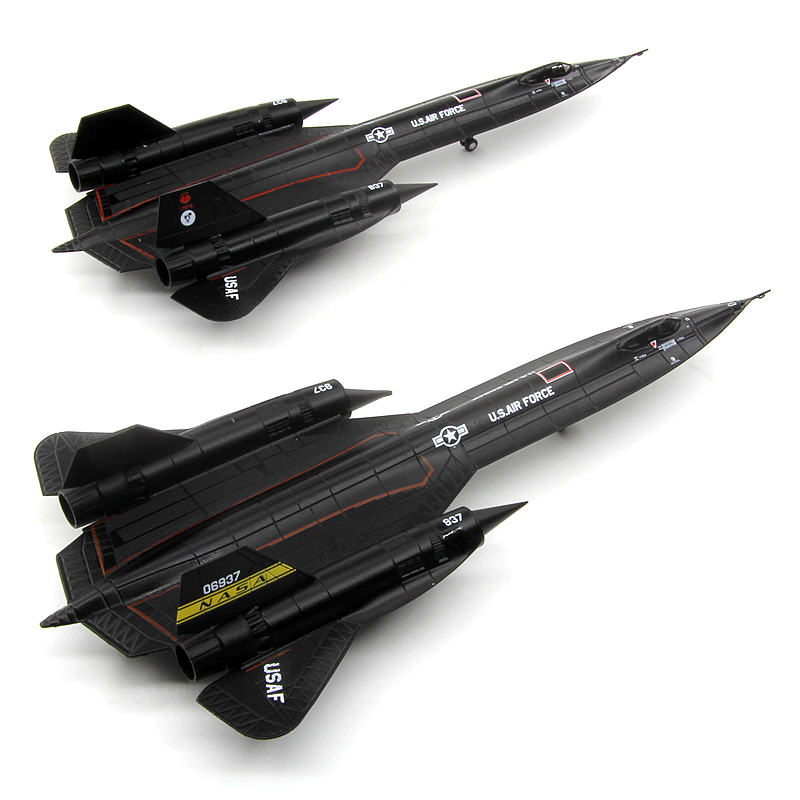 正品1/144美国空军SR-71A黑鸟侦察机NASA博物馆 SR71成品合金飞机-图2