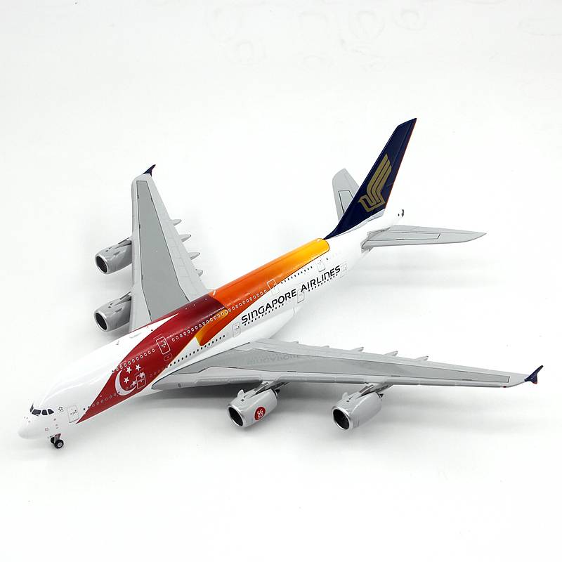 JC Wings EW4388011新加坡航空空客A380 9V-SKI合金飞机模型1/400-图1