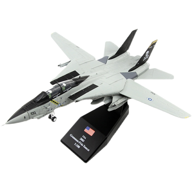 AMER 美国海军F-14A雄猫战斗机骷髅头中队 F14成品飞机模型1/100 - 图3