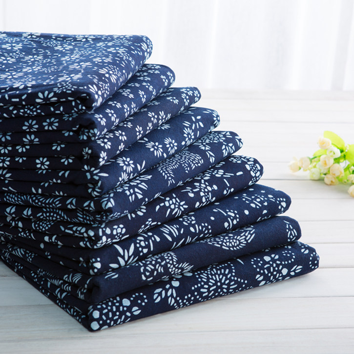 乌镇新品蓝花布料全棉青花手工民族服装面料中国风桌布门帘蜡染布,淘宝优惠券,粉丝福利购,淘宝优惠卷