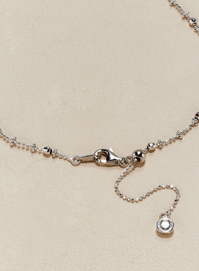 AHCHOO 时髦B备 静奢风满镶锆石锁形吊坠十字架项链仙女链锁骨链