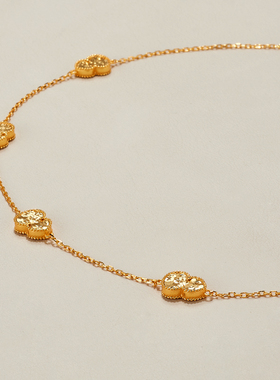 AHCHOO 静奢百搭碎冰冰手工葫芦项链S925纯银爆闪福禄锁骨链送礼