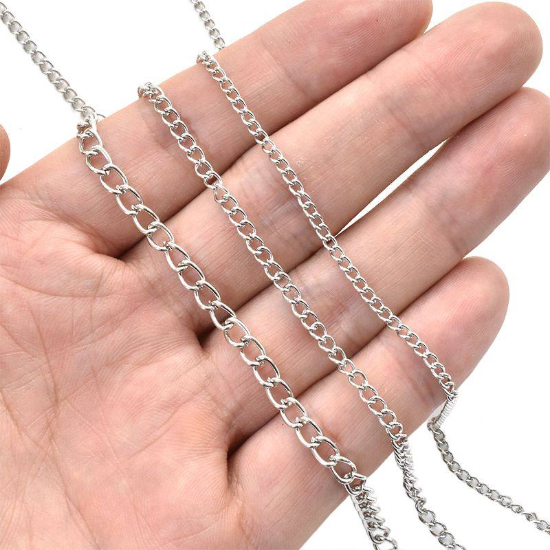 DIY手工饰品配件铁质加密链延长链条尾链古风服饰手链材料3*4mm,淘宝优惠券,粉丝福利购,淘宝优惠卷