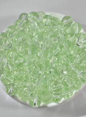 8mm透明琉璃圆珠DIY项链手链