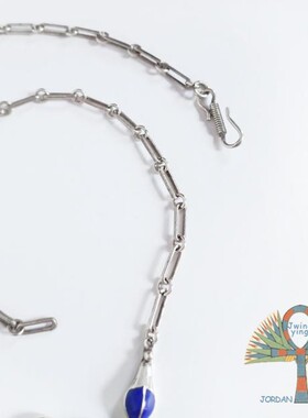 埃及银锁链女手工古埃及图案项链