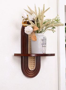 中古风墙上置物架香薰摆放架