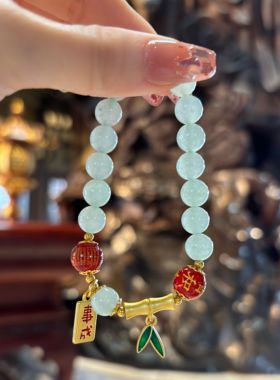 杭州香积绿珠节节高手串女款轻奢ins小众设计高级感手链正品代请